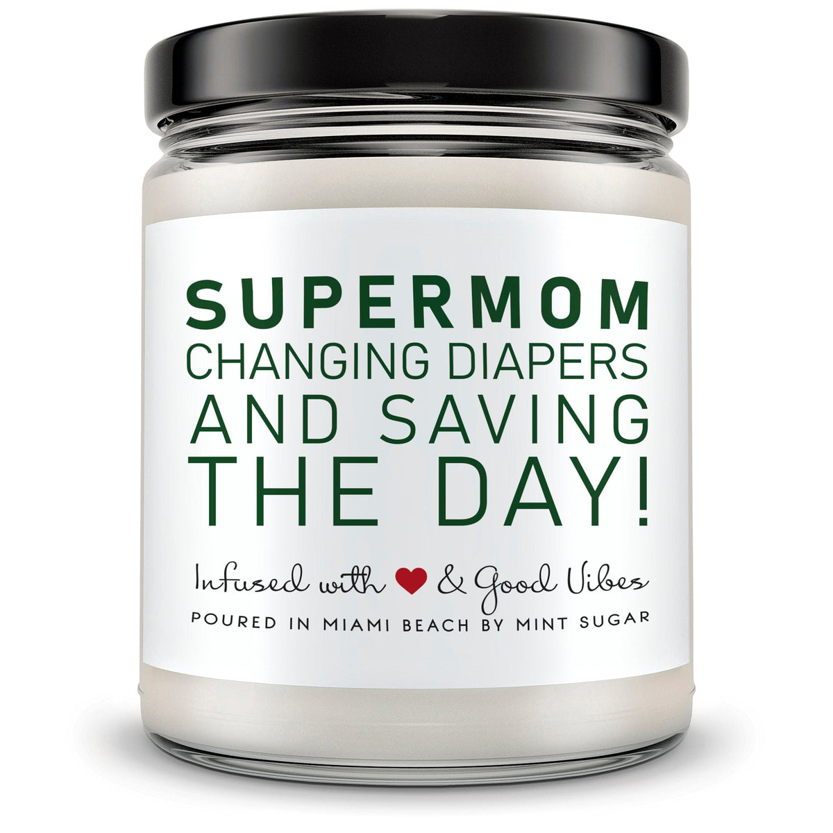 Supermom Changing Diapers and Saving The Day! - Mint Sugar Candle