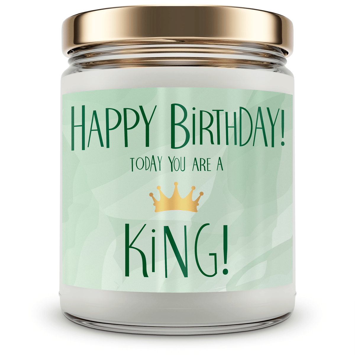 Happy Birthday KING! - Mint Sugar Candle
