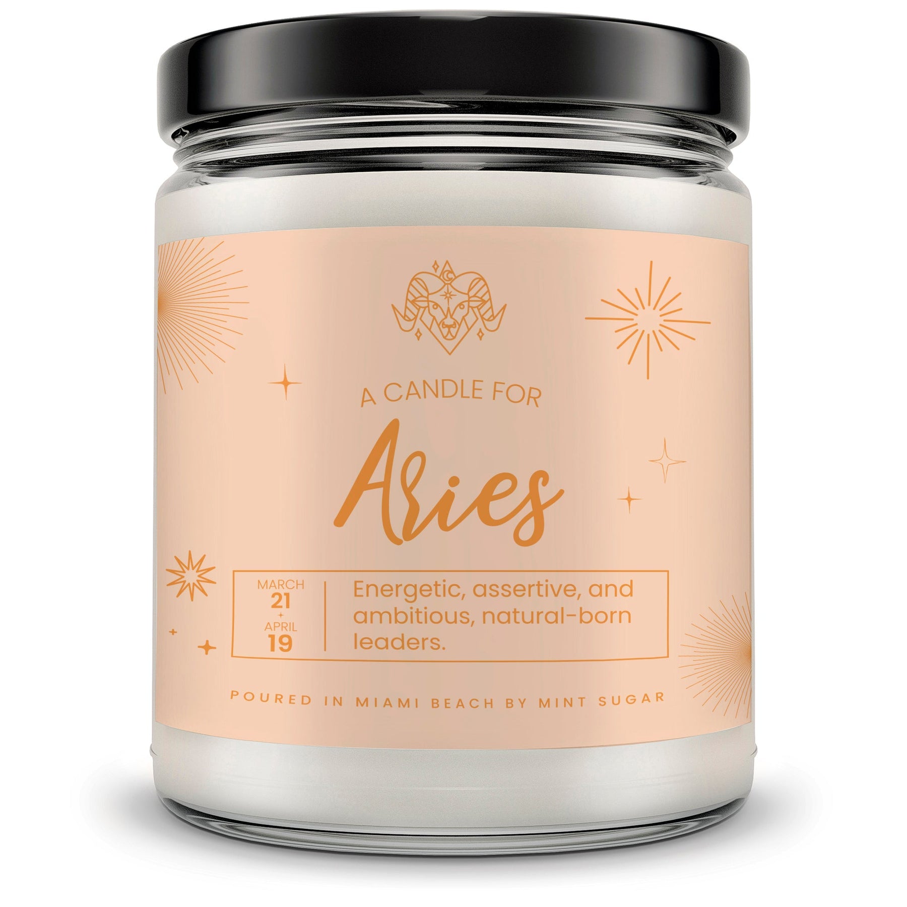 Aries Zodiac Candle - Mint Sugar Candle