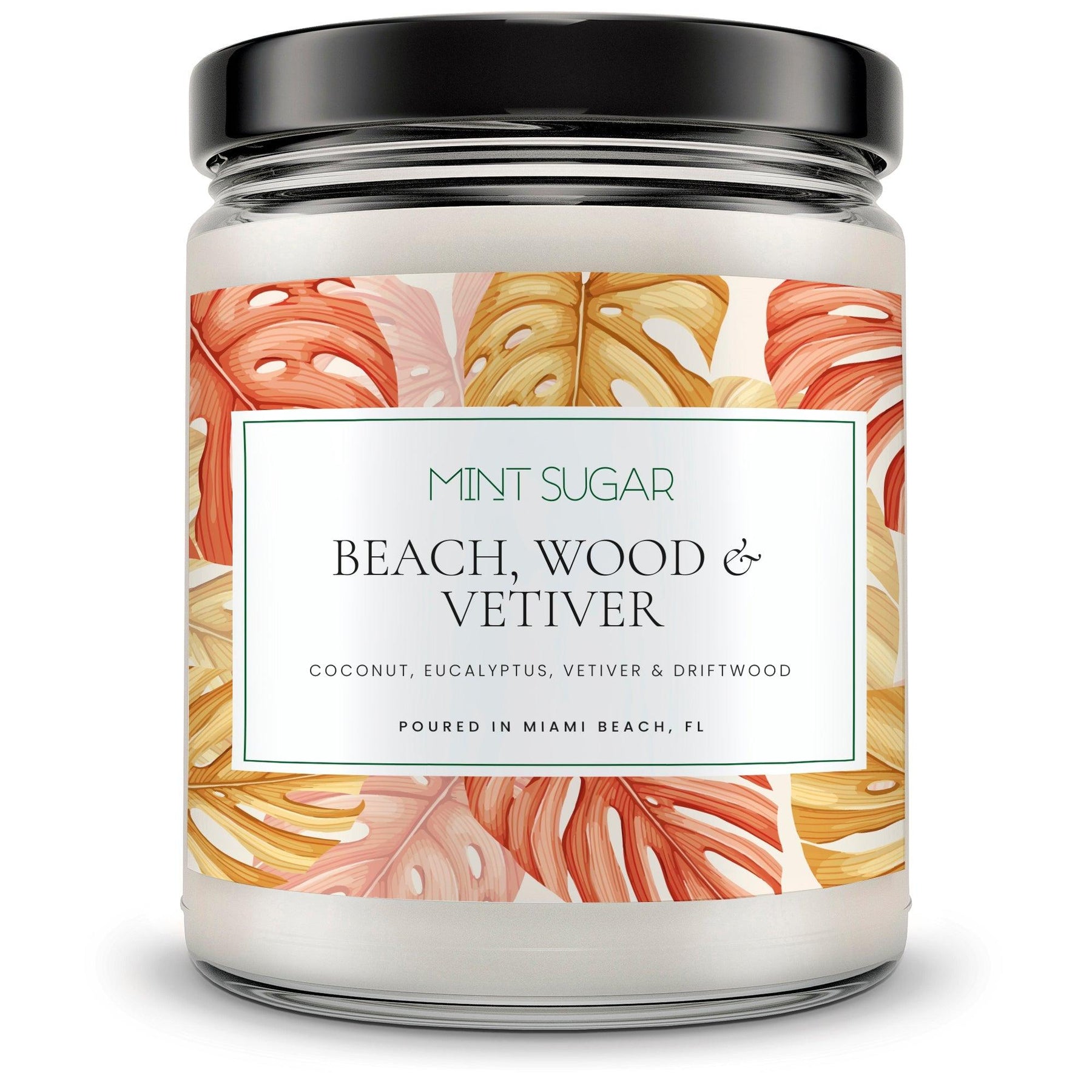 Beach Wood Vetiver Scent Candle - Mint Sugar Candle
