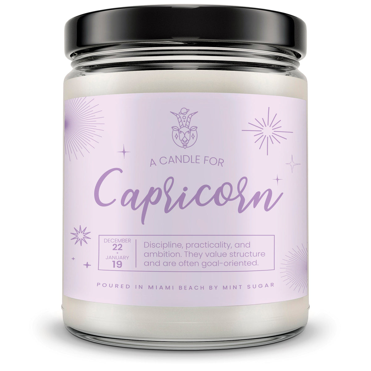 Capricorn Zodiac Candle - Mint Sugar Candle