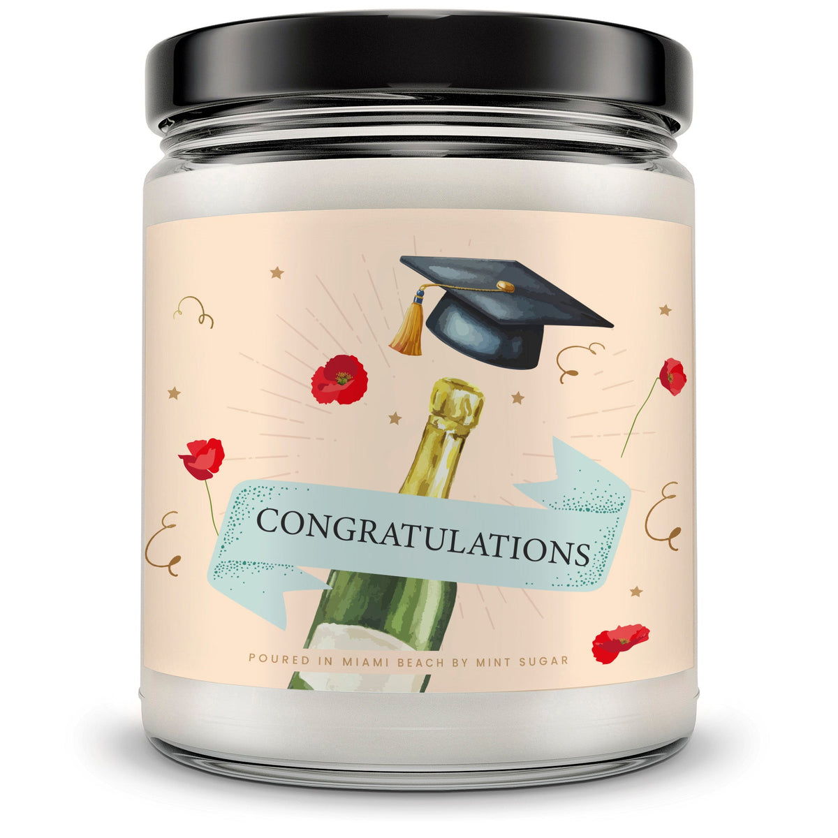 Congratulations! Graduation time Candle - Mint Sugar Candle