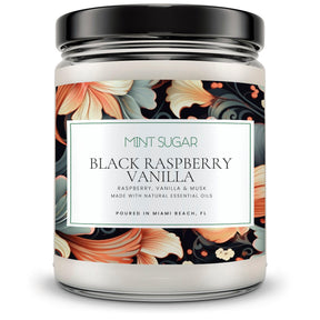 Black Raspberry Vanilla Scent Candle - Mint Sugar Candle