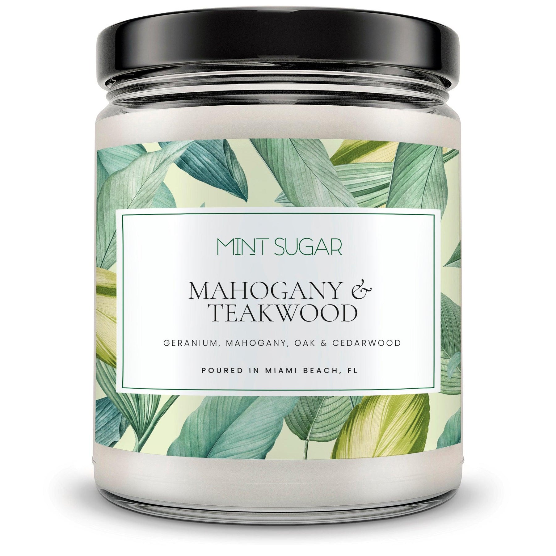 Mahogany Teakwood Scent Candle - Mint Sugar Candle