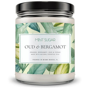 Oud & Bergamot Scent Candle - Mint Sugar Candle