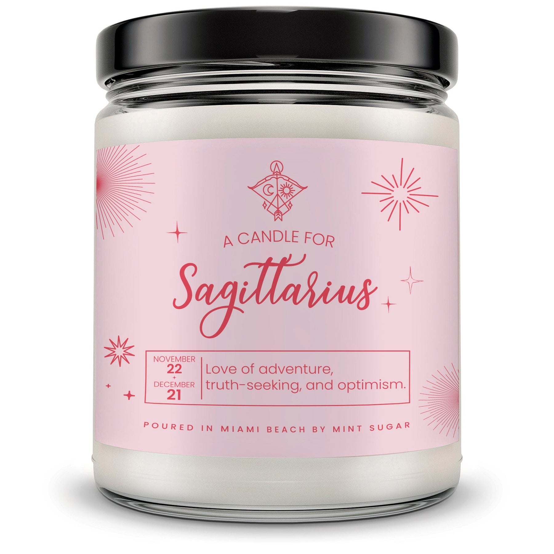 Sagittarius Zodiac Candle - Mint Sugar Candle