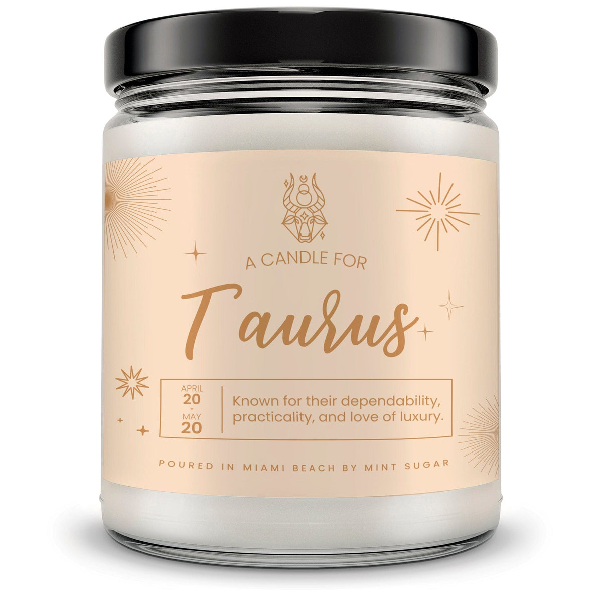 Taurus Zodiac Candle - Mint Sugar Candle