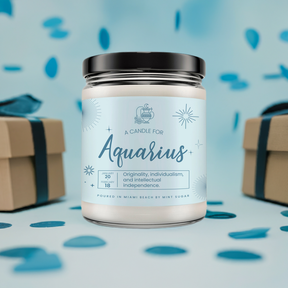 Aquarius Zodiac Candle