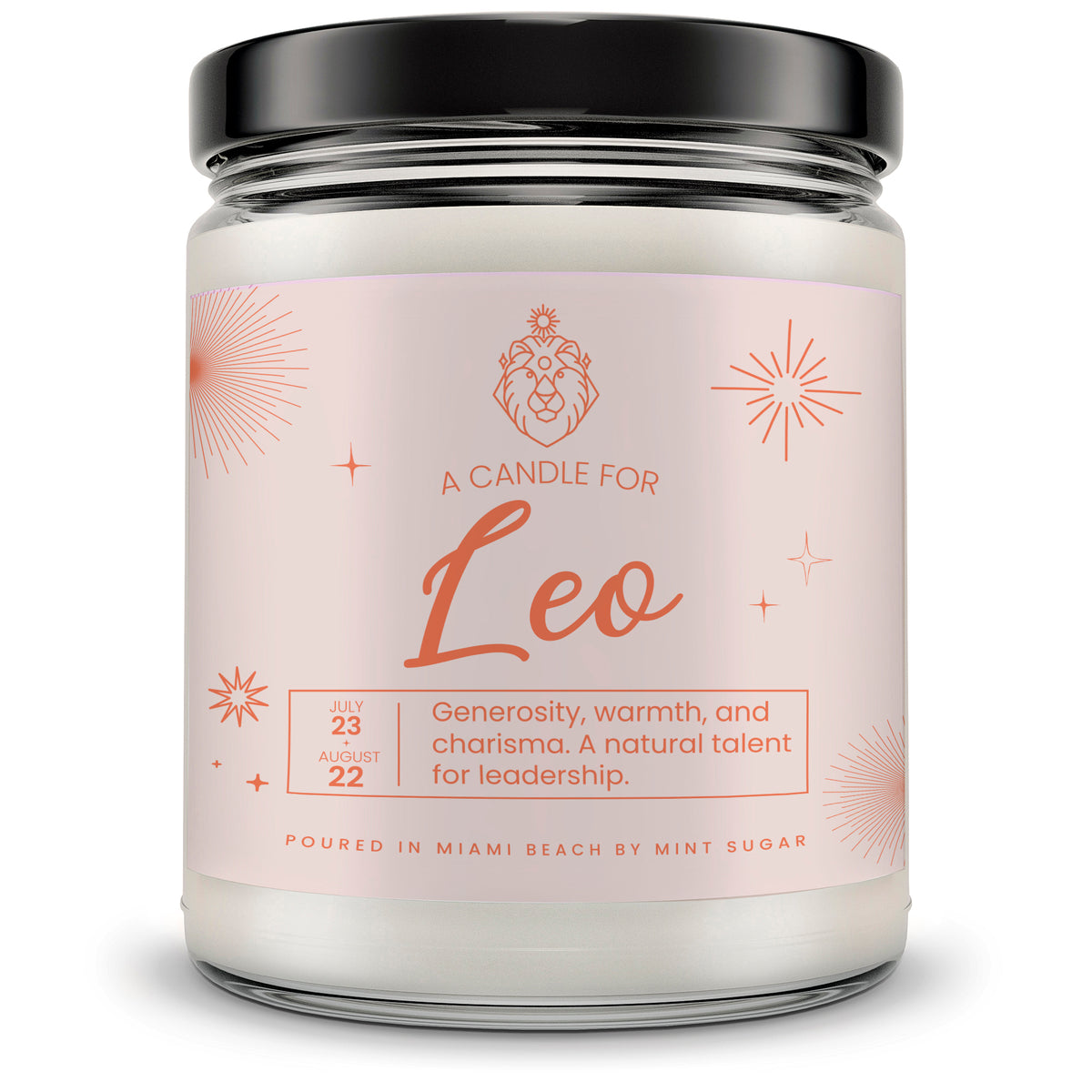 Leo Zodiac Candle - Mint Sugar Candle