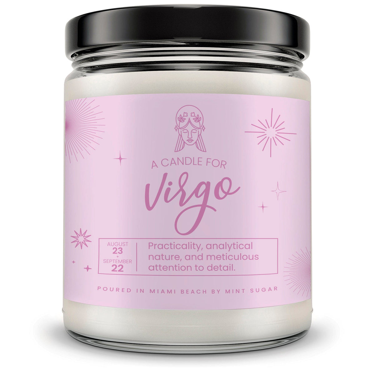 Virgo Zodiac Candle - Mint Sugar Candle